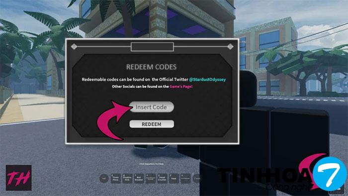 Cách nhập code Stardust Odyssey