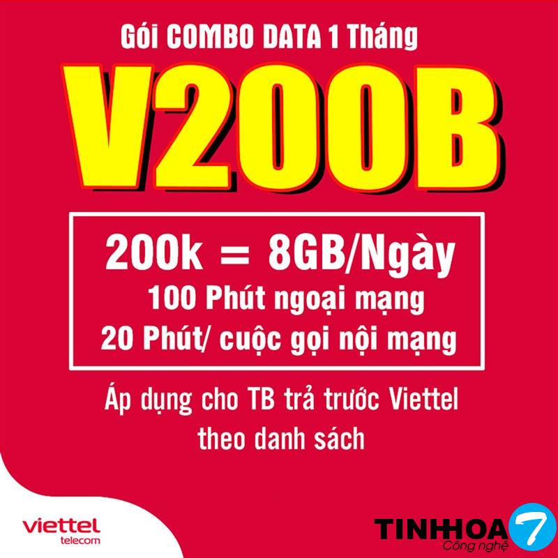 Cách đăng ký gói V200B Viettel