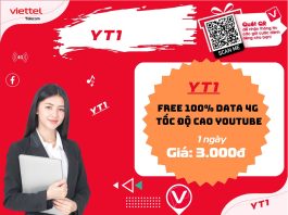 Gói cước Youtube Viettel chỉ với 3k xem tẹt ga